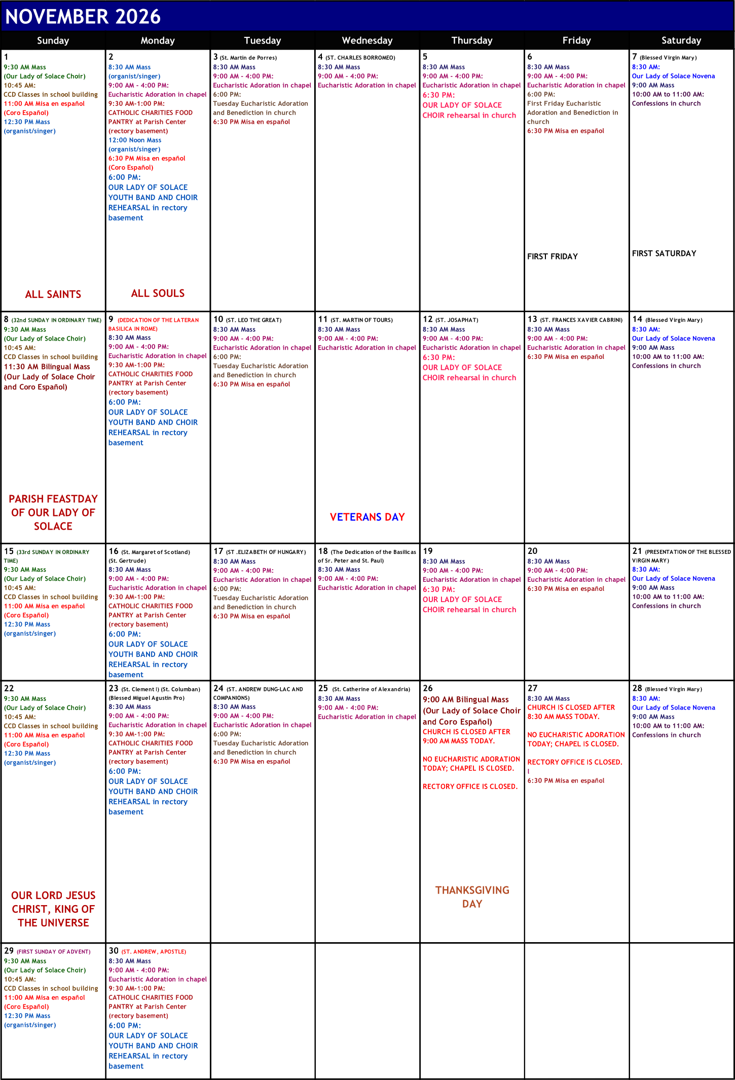 Calendar