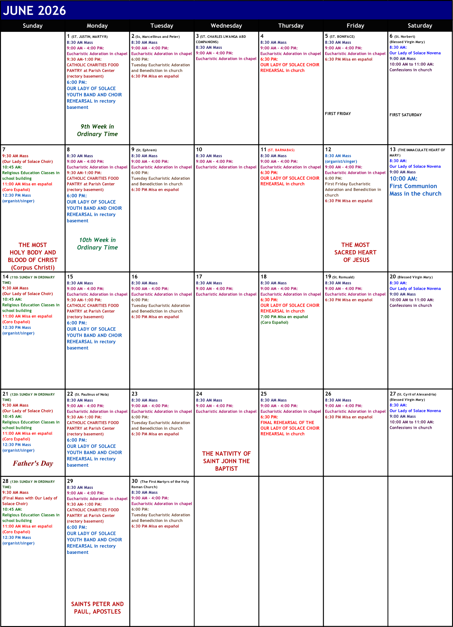 Calendar