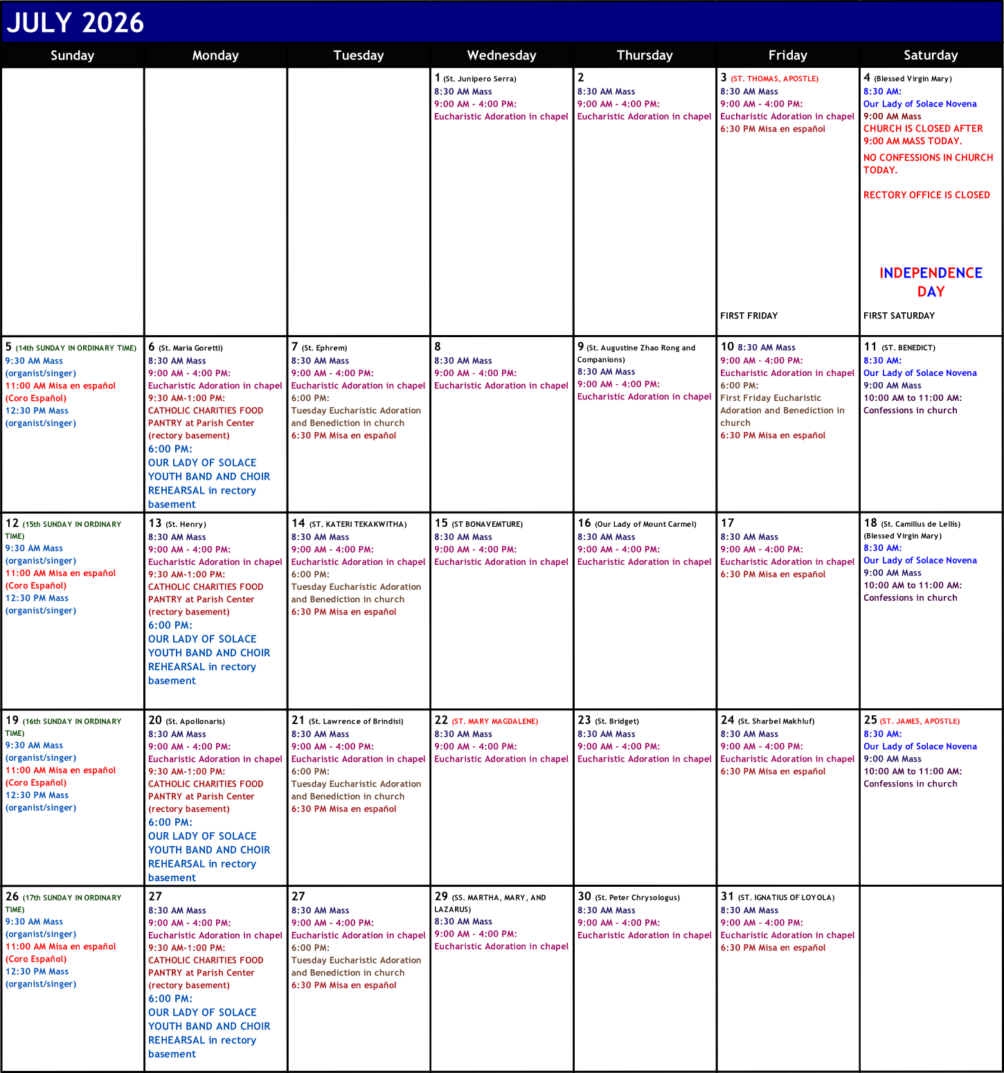 Calendar