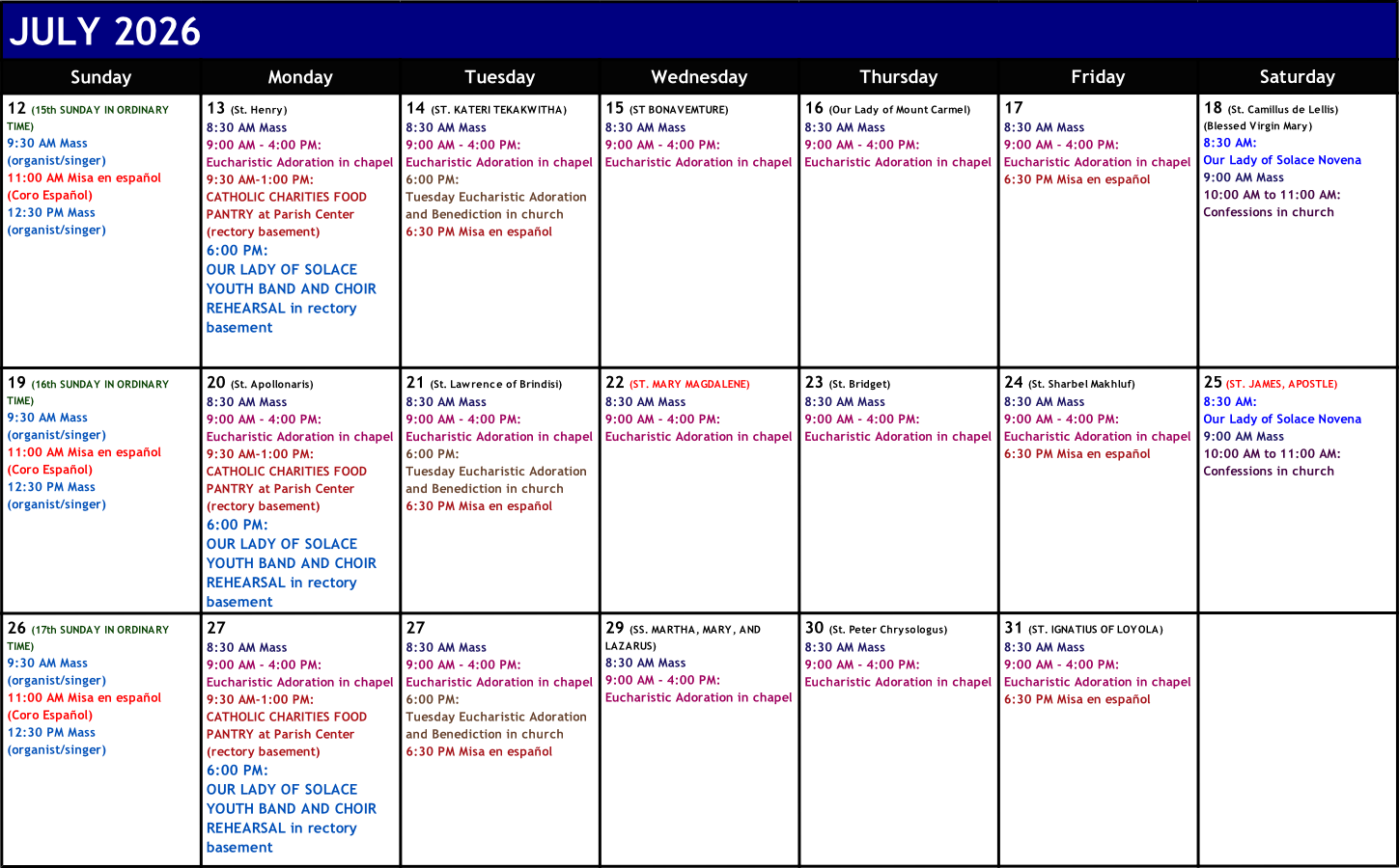 Calendar